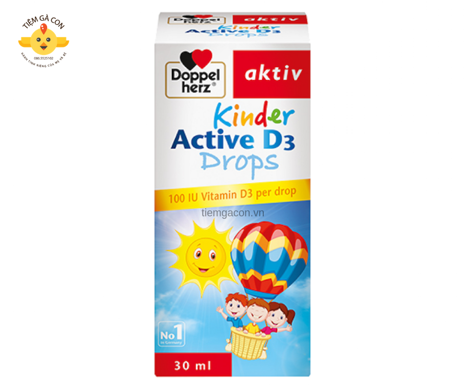 Kinder Active Drop D3  dopper herz chai 30ml TPCN